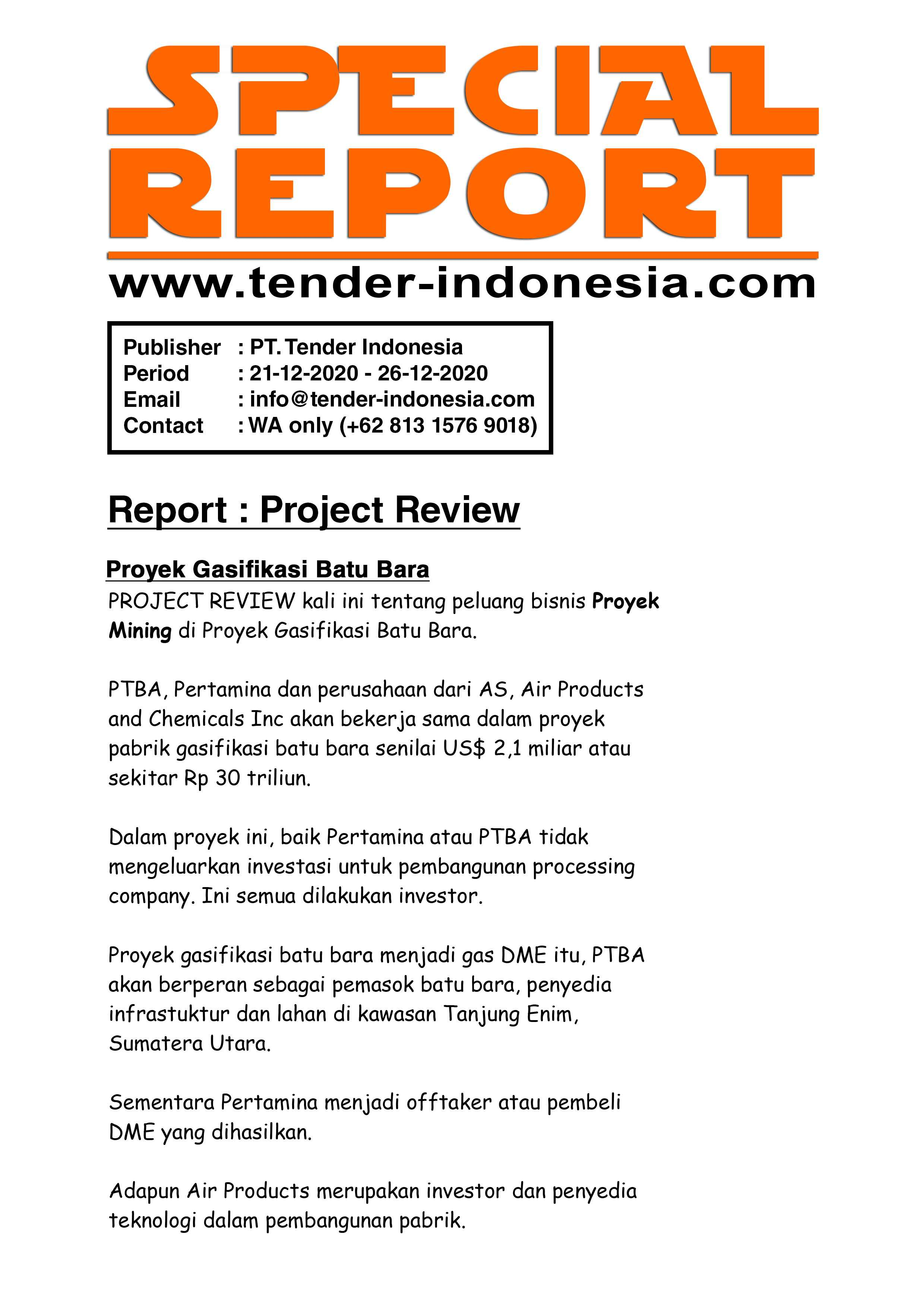Weekly Project Review (Edisi 21 Desember - 26 Desember 2020)